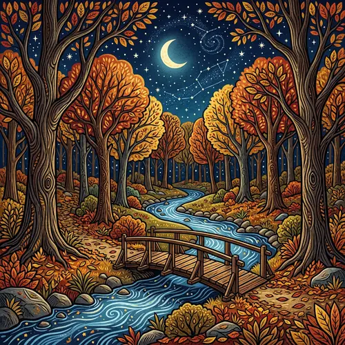 Autumn Forest Illustration in New Style