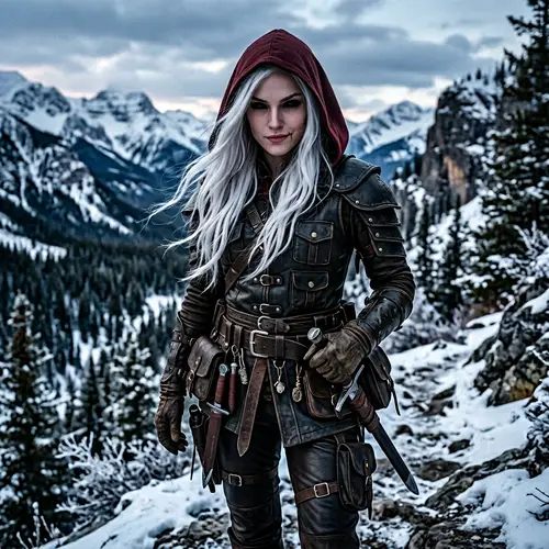 Half-Elf Rogue Character with Northern Traits and Elven Features