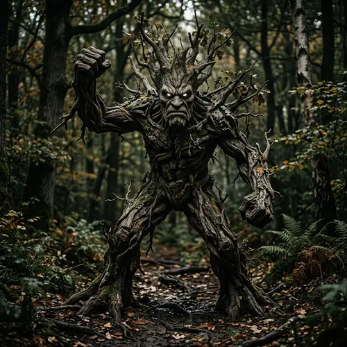 Majestic Tree-Like Creature: A Stern and Powerful Being