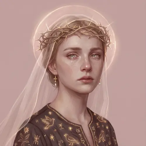 Digital Portrait of a Mystical Young Woman