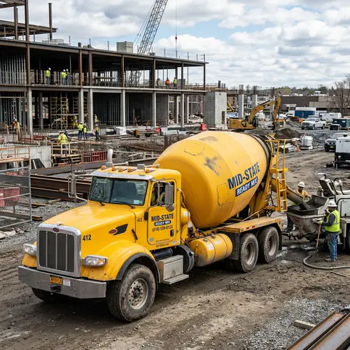 Yellow Concrete Mixer Truck