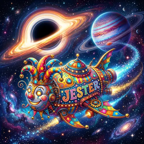 Jester Space Ship: Fantastical and Colorful Spacecraft