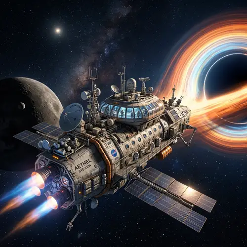 Modern-Day Space Exploration Ship for Scientific Research