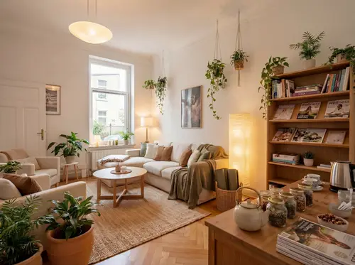 Cozy Yoga Studio Waiting Area Design Ideas