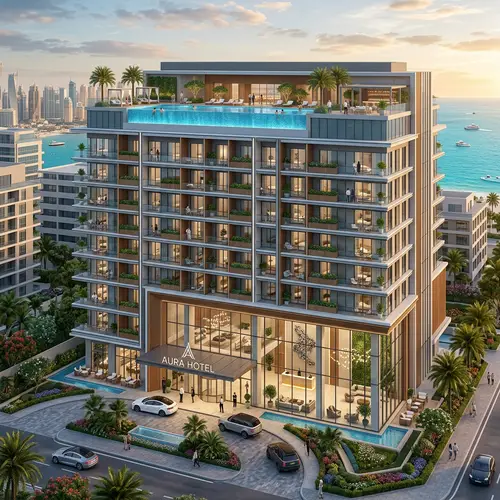 Modern Hotel 3D Architectural Design