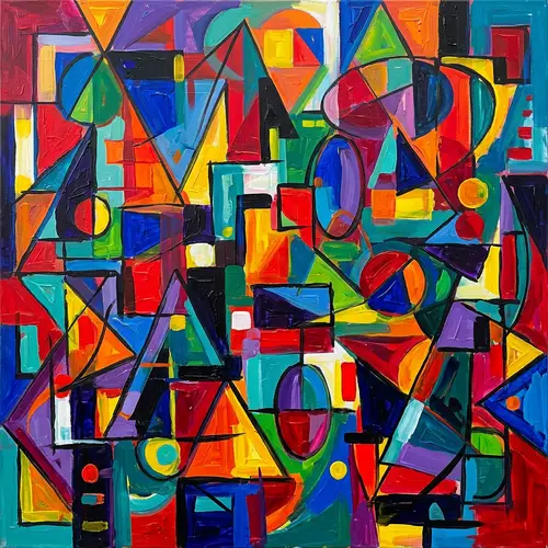 Bold Abstract Shapes and Colors | Art Piece Representation
