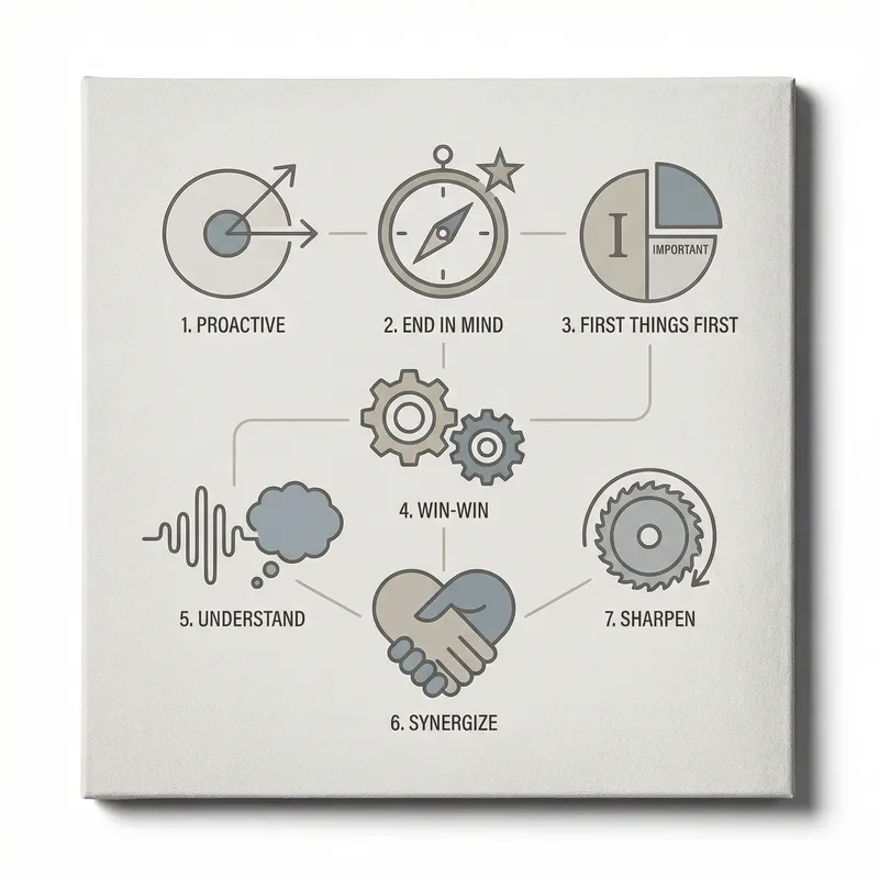 7 Habits of Highly Effective People: Modern & Minimalist Art