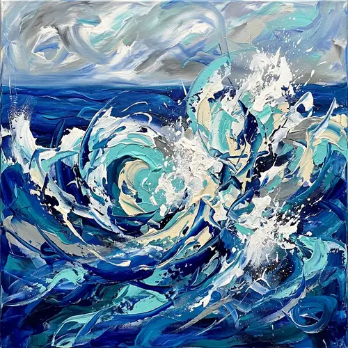 Ocean Waves Abstract | Majestic Sea Scene