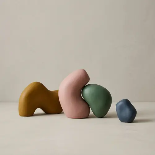 Tranquil Abstract Shapes in Minimalist Composition