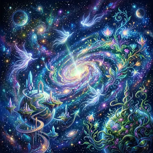 Surrealistic Galaxy - Celestial Wonder in Vibrant Hues