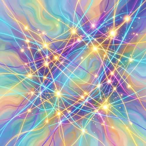 Positive Intelligence Abstract Art - Vibrant Thoughts Network