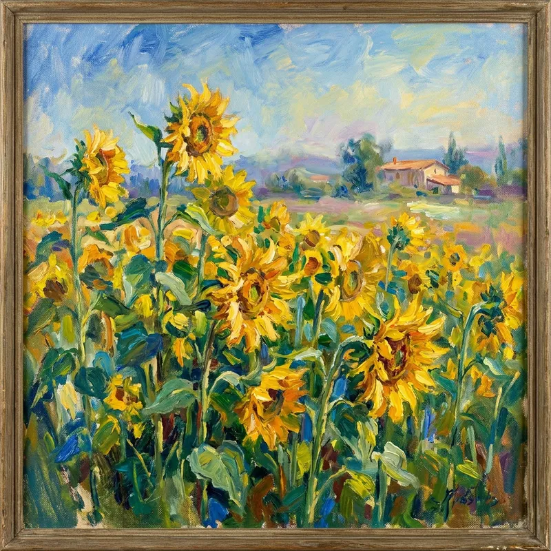 Impressionist Sunflower Painting - Capturing Natural Light