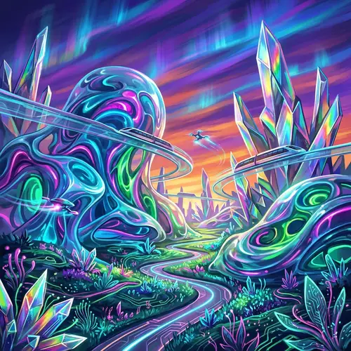 Futuristic Abstract Scenery | Digital Landscape Design