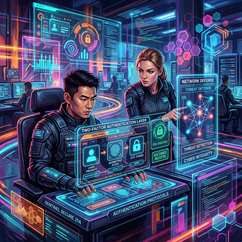 Futuristic Cybersecurity Concept Illustration