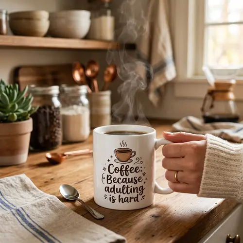 Playful Coffee Mug for Adulting Challenges