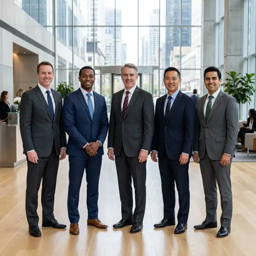 Five Businessmen Standing Together