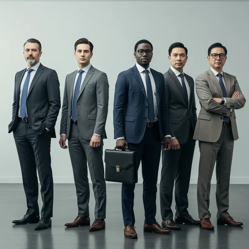 Five Businessmen Standing Together