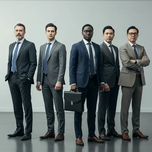 Five Businessmen Standing Together