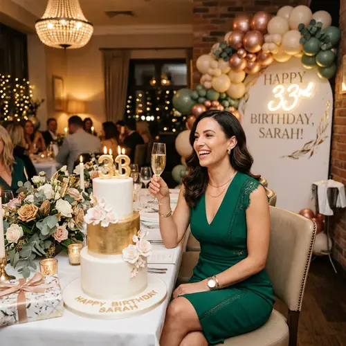 Elegant 33rd Birthday Celebration Ideas