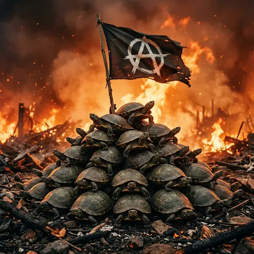 Anarchy Flag on Turtles: Resilience in Chaos