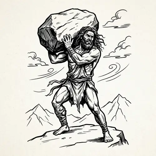 Monochrome Illustration of Prometheus