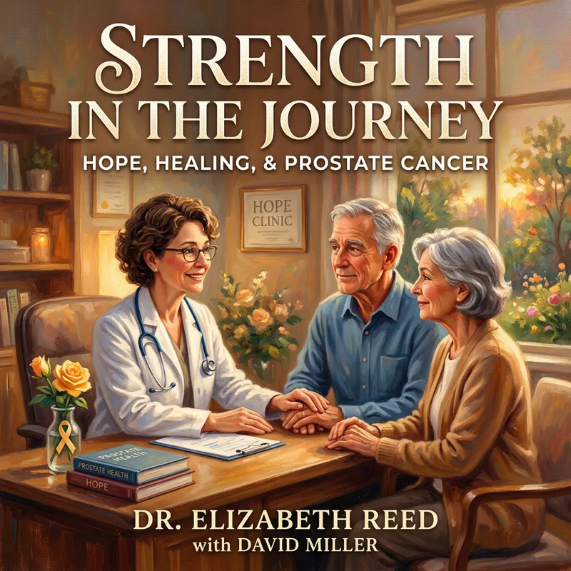 Emotional Prostate Cancer Book Cover with Cartoon Female Doctor