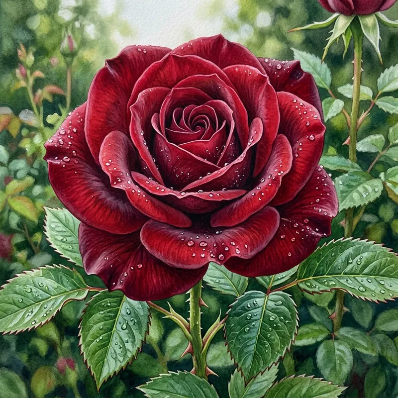Beautiful Velvety Red Rose Flower