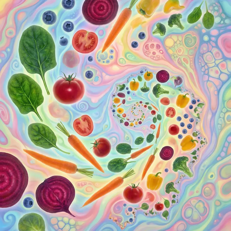Abstract Healthy Eating: Vibrant & Colorful Fruits and Vegetables Abstract Healthy Eating: Vibrant & Colorful Fruits and Vegetables