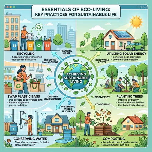Essentials of Eco-Living Infographic