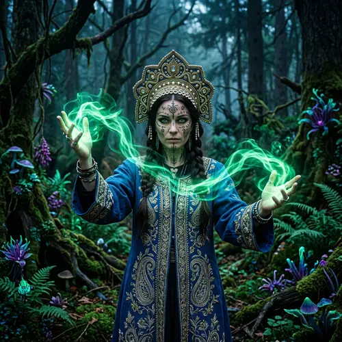 Witch in Kokoshnik: Embrace Mystical Magic