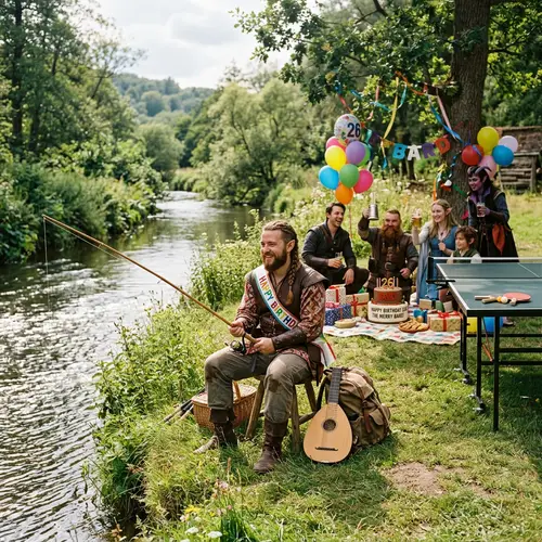 Bard's Birthday Bash: Fishing and Table Tennis Celebration