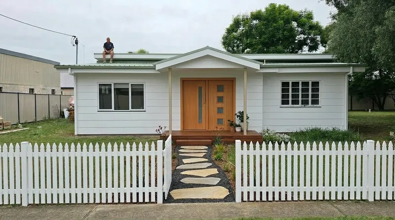 Timber and White Door Design Enhancements