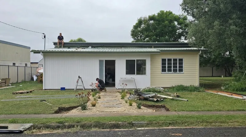 Cream Yellow Colonial Facade Design