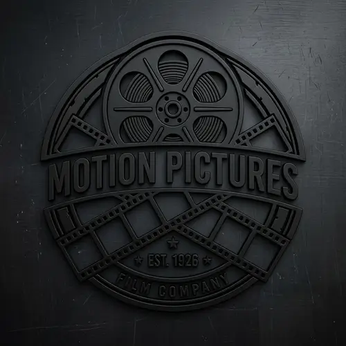 Stylized Black Film Emblem Design