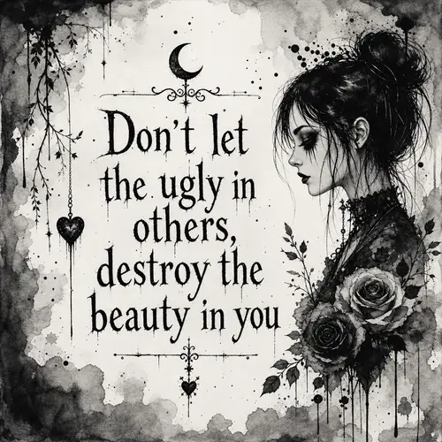 Gothic Quote Art: Embrace Your Inner Beauty