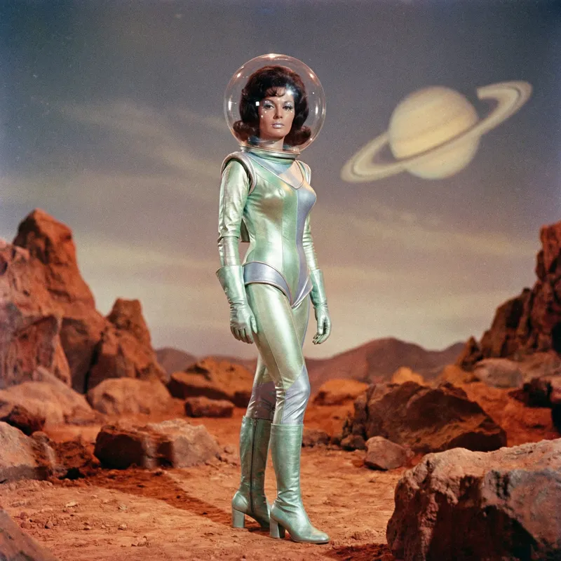 1960s Space Age Inspired Barbarella Art 1960s Space Age Inspired Barbarella Art