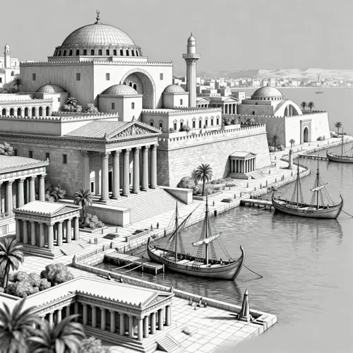 Coloring Book Page: Ancient Alexandria for Artists