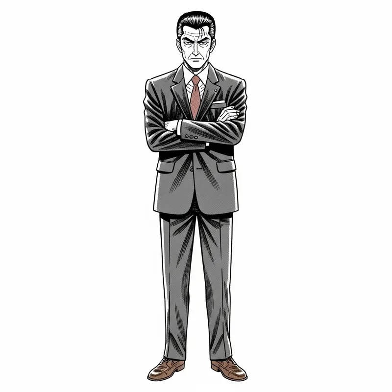 Stylish Manga Art of a Japanese Businessman