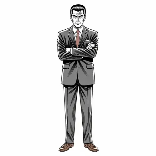 Stylish Manga Art of a Japanese Businessman