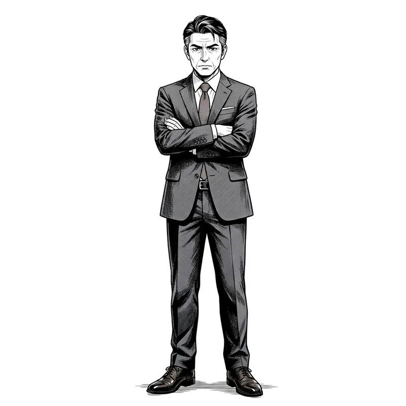 Stylish Manga Art of a Japanese Businessman