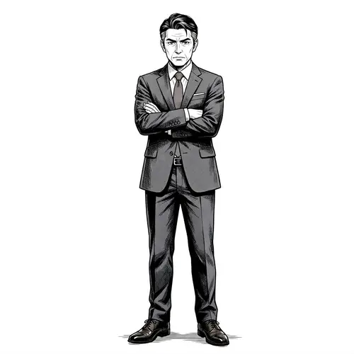 Stylish Manga Art of a Japanese Businessman