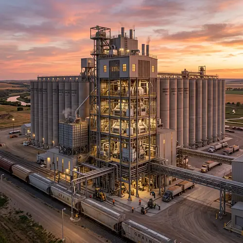 State-of-the-Art Gigantic Flour Mill with Impressive Silos