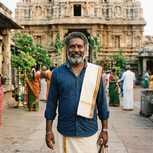 South Indian Middle-Aged Man with Beard
