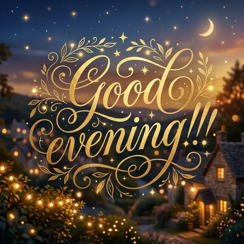 Beautiful 'Good Evening' Typography Art