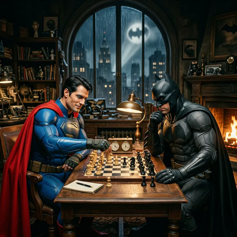 Superman vs Batman Chess Showdown | Epic Superhero Battle on Chessboard
