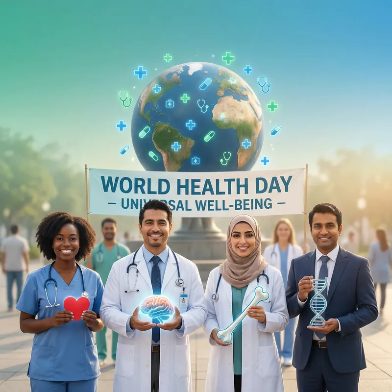 Celebrate World Health Day with a Diverse Healthcare Image Celebrate World Health Day with a Diverse Healthcare Image
