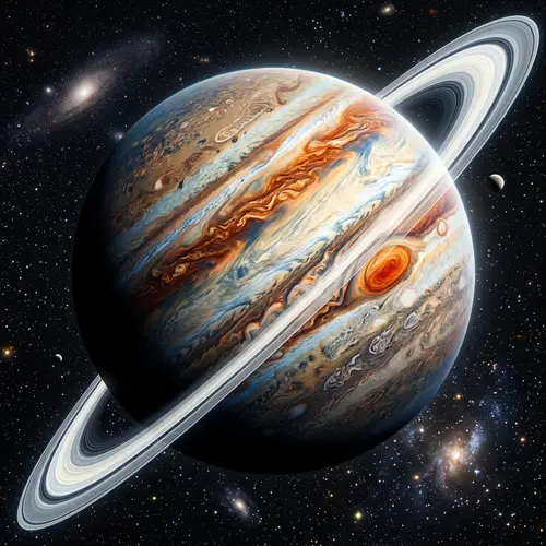 Explore the Beauty of a Ringed Gas Giant Planet
