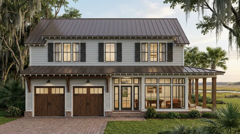 Modern Lowcountry Carriage House Rendering