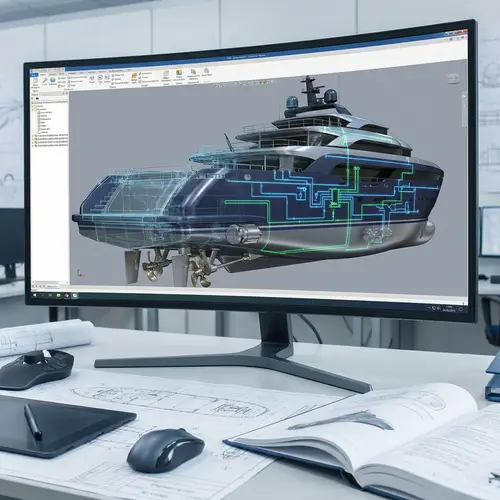 Sophisticated Sea Vessel Design with Mechanical and Electrical Elements