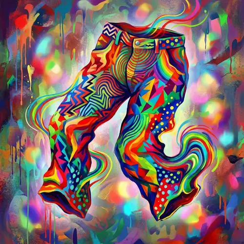 Abstract Pants Art: Vibrant Colors & Unique Patterns